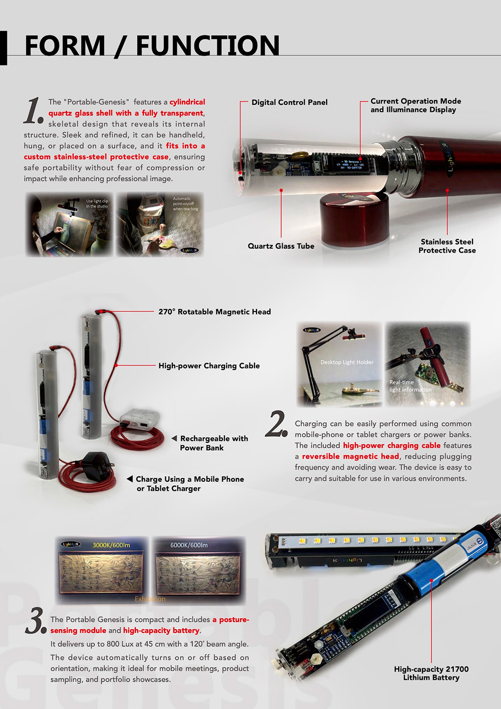 Color Assessment Color Matching Light 200~800Lux 3000k~6000k CT Accurate CT & Lux Lamp - Portable Model
