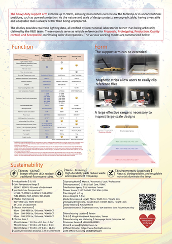 Color Assessment Color Matching Light 200~800Lux 3000k~6000k CT Accurate CT & Lux Lamp - Portable Model 3