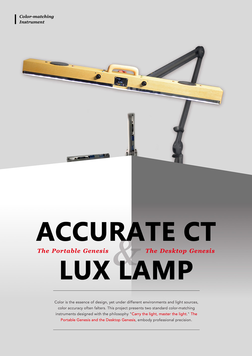 Color Assessment Color Matching Light 200~800Lux 3000k~6000k CT Accurate CT & Lux Lamp - Portable Model